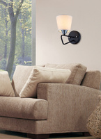 Aplică modernă de perete din metal negru/alb Morley Ledea 50401090