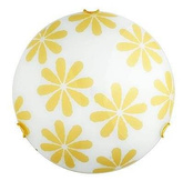 Deckenleuchte weiß gelb mit Blumen 30cm Lucy 13-95308
