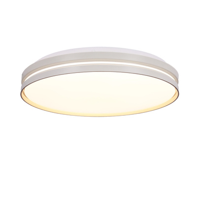 Plafonnier Montana blanc + plafond doré 24w led 40 cm abat-jour blanc