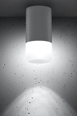 Lampă tubulară montată la suprafață Gri cu sticlă mată pentru bec GU10 Candellux 2273686
