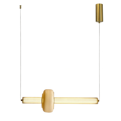 PURAS suspension horizontale 15W LED 3000K abat jour transparent blanc