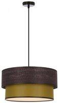 Lampa wisząca z abażurem Arezzo czarna oliwkowa do salonu i sypialni