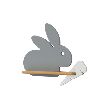 Wandleuchte Regal 5W LED 4000K IQ Kids Rabbit grau+weiß 21-84743