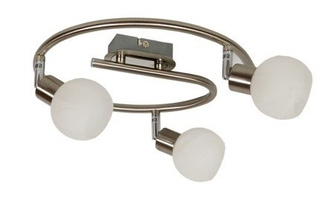 Plafonnier spirale 3X40W G9 chrome satiné ALABASTER 98-07032