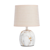 Lampe de table Adelina marbre + abat-jour beige doré 41-24374