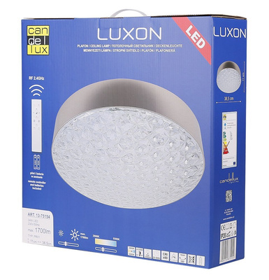 luxis lampa sufitowa plafon 24w led 38,5 cm zmienna barwa i jasność