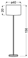 Satin floor lamp with a pine texture Timber Candellux 51-56705 