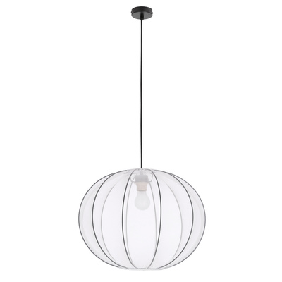 MELLOW suspension noire 1x40W E27 abat-jour 52 sphère blanche 31-41951