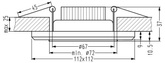 Chrome/white square LED ceiling light SSP-22 2263885