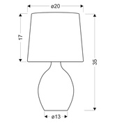 Ambon Candellux 41-78575 noptiera gri ceramica