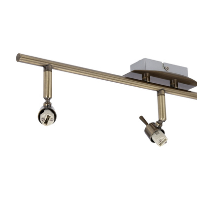 Lentini Ceiling lamp patina strip 3x40w g9 with amber shade