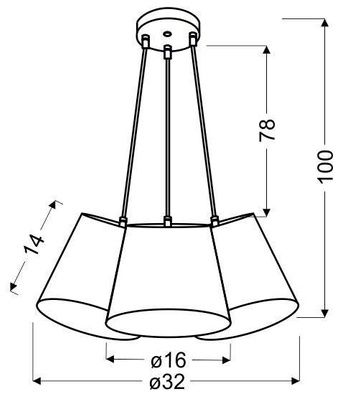Lampa sufitowa wisząca candellux river 33-62932 e27