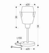 Lampa de masa gri/galben cu intrerupator Falun LEDEA 50501150