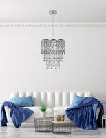Hanging lamp chrome lampshade 1xE27 Roni 31-84323