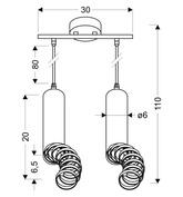 Hängelampe Röhre 100cm weiß 2xGU10 32-78636
