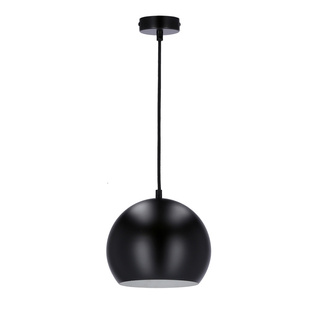 Hängelampe schwarz E27 Metall / Holz Flen Ledea 50101263