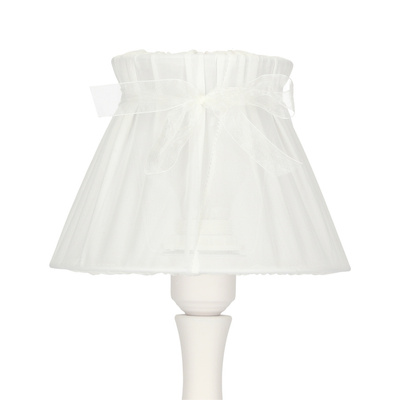 Nachttischlampe weißer Organza-Lampenschirm 40W E27 Zefir Candellux 41-73815
