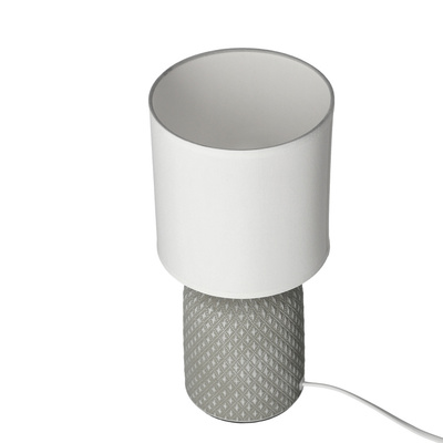 Tischlampe aus grauer Keramik für den Nachttisch Iner Candellux 41-79886
