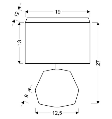 Lampka na biurko szara 1xE14 27cm Animi 41-79923