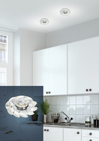 Transparent ceiling luminaire with crystals MR16 SK-77 Candellux 2222820