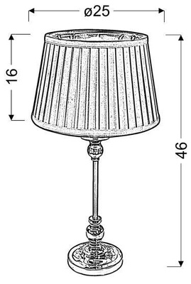Table lamp black and copper cone 60W Amore Candellux 41-38777