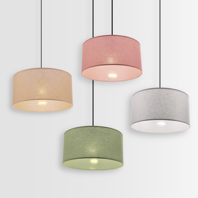 SHANTI pendant lamp black 1x40W E27 beige lampshade 31 38685