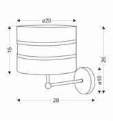 Andy lampa kinkiet czarny 1X40W E27 abażur biały + złoty 21-05922