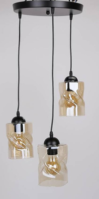Hängelampe schwarz/Bernstein 3xE27 Felis 33-00217
