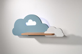 Applique LED 5W pour enfant nuage bleu et blanc avec étagère Cloud 21-33567