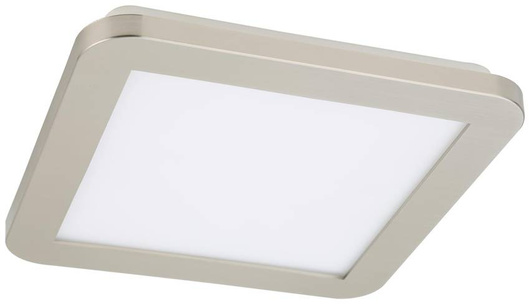 Plafon do łazienki NEXIT minimalistyczny – srebrny satynowy 22,5 cm – plafon z funkcją ściemniania LED 3000K 12W IP44 