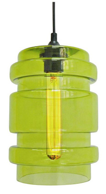 Suspension en verre vert + ampoule E27 60W Decorado Candellux 31-36650