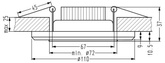 White glass ceiling luminaire LED SSP-23 2263908