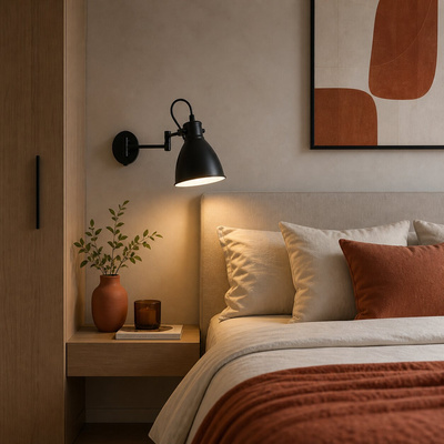 Black adjustable wall lamp 1xE27 Espera 21-85238