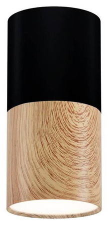 Plafonnier en saillie métal bois noir 2282862