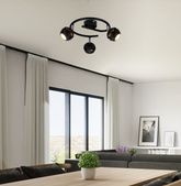 Boni spirala 3x3w gu10 led negru