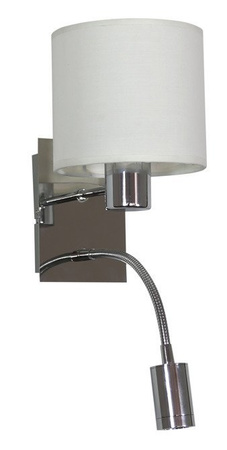Applique blanc / chrome avec interrupteur E14 + LED Sylwana Candellux 21-28648