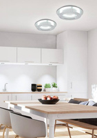 Plafoniera cu plafon argintiu 40cm LED Merle 98-66176
