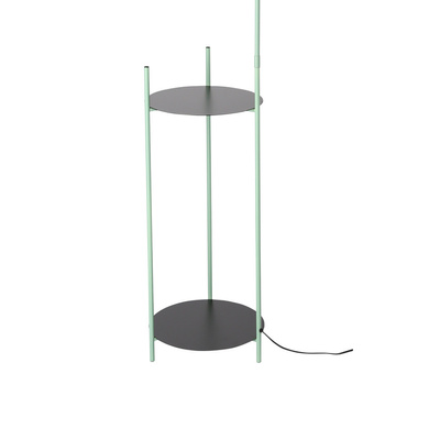 Walk 51-00033 black and green shelf floor lamp