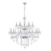 Gold chandelier with crystals 18xE14 Maria Teresa 30-94615