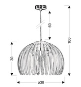 Candellux abuko 31-49783 e27 blue hanging ceiling lamp