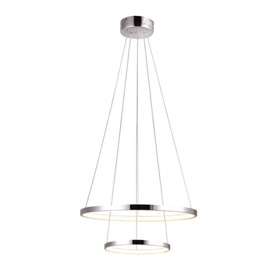 Hanging lamp LED 40W round 50cm chrome LUNE 32-64769