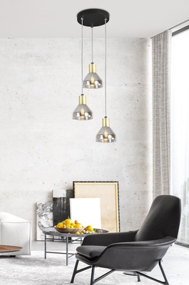 Lampa wisząca złota 3xE14 18cm Gregory 33-78995
