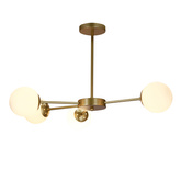 Plafonnier laiton/blanc 4xG9 MATI 34-01566