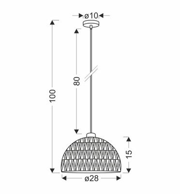 Lampa wisząca z abażurem Balli biała pojedyncza E27