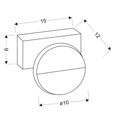 Aplică baie lampă LED albă 3W 4000K Sing Candellux 21-72795