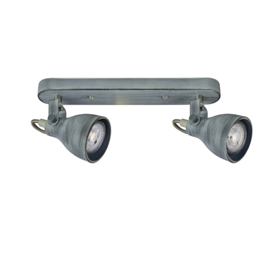 Applique bande 2X40W GU10 gris mat ASH 92-64400