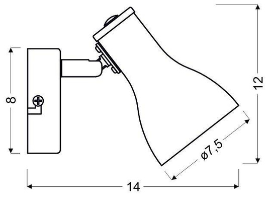 Wall lamp Candellux Wall lamp Julie 91-66619 1xE14 gray