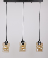 Hanging lamp black/amber strip 3xE27 Felis 33-00187