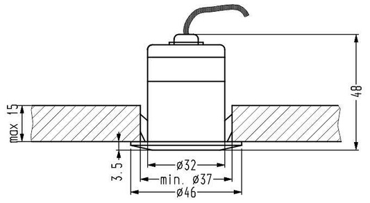 Ceiling luminaire Candellux 2258966 Sh-14 Ip65 Led