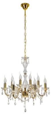 Candelabru din cristal auriu 8xE14 Maria Teresa Candellux 38-94653